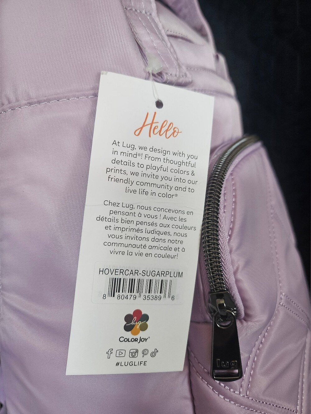 $80 Retail, NWT Lug Sugarplum Backpack, Sold Out & Hard-to-Find Color - Picture 5 of 14